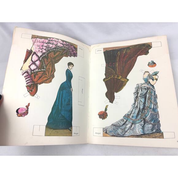 VTG Victorian Fashion Paper Dolls From Harper’s Bazar 1867-1898 Book 1970s Uncut - Picture 9 of 12
